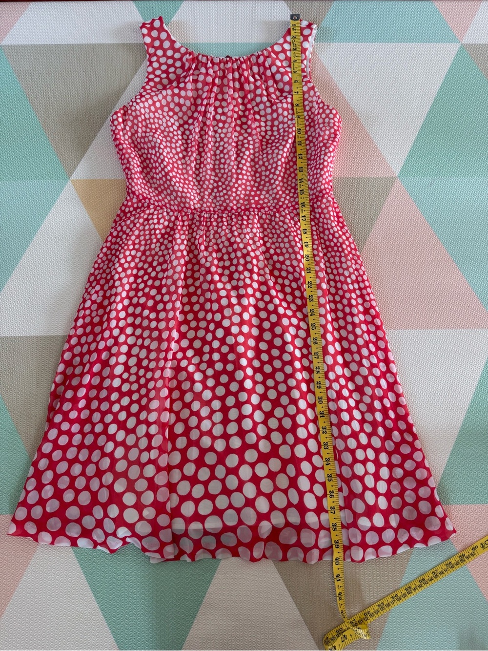 Trina Turk Orange Polka Dot Sleeveless Midi Dress Size 10 - Picture 5 of 9